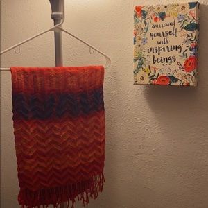 Women’s lightweight red scarf